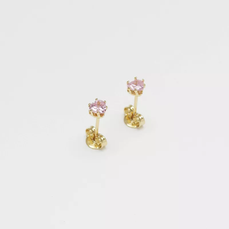 A Topo Circonia Corazón ROSA - 33023-ROSA - Foto 1